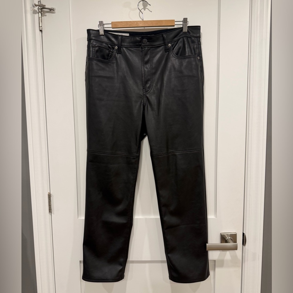 GAP VEGAN LEATHER Pant, Straight